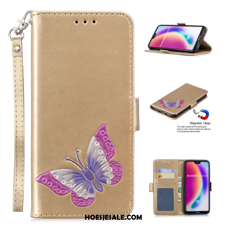 Huawei P20 Lite Hoesje All Inclusive Hoes Leren Etui Wit Driedimensionaal Kopen