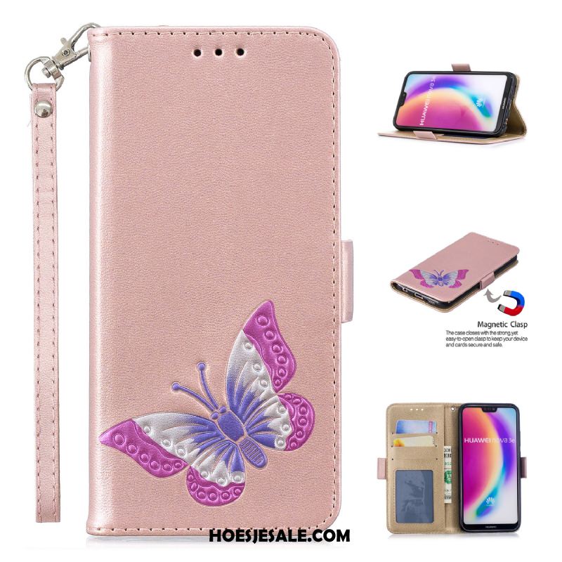 Huawei P20 Lite Hoesje All Inclusive Hoes Leren Etui Wit Driedimensionaal Kopen