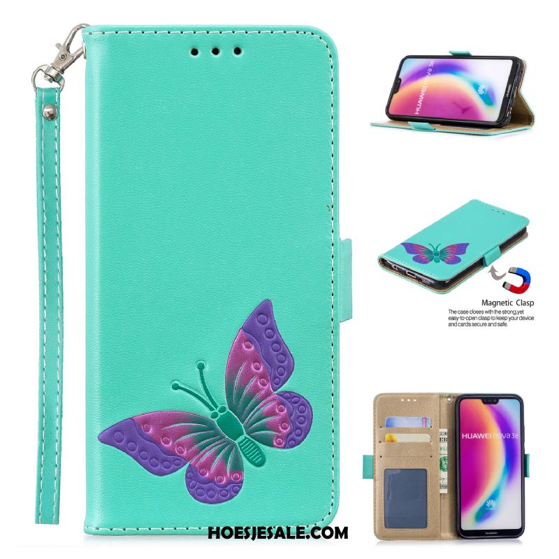 Huawei P20 Lite Hoesje All Inclusive Hoes Leren Etui Wit Driedimensionaal Kopen