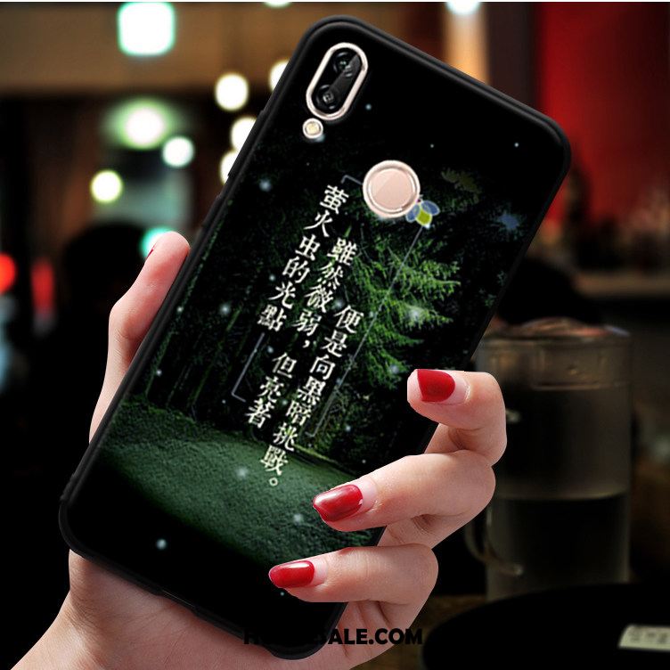 Huawei P20 Lite Hoesje Anti-fall Bescherming Mobiele Telefoon Zwart Zacht Goedkoop