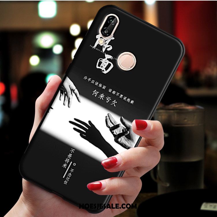Huawei P20 Lite Hoesje Anti-fall Bescherming Mobiele Telefoon Zwart Zacht Goedkoop