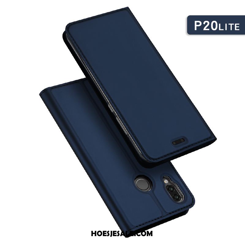 Huawei P20 Lite Hoesje Anti-fall Leren Etui Kaart Nieuw All Inclusive Kopen