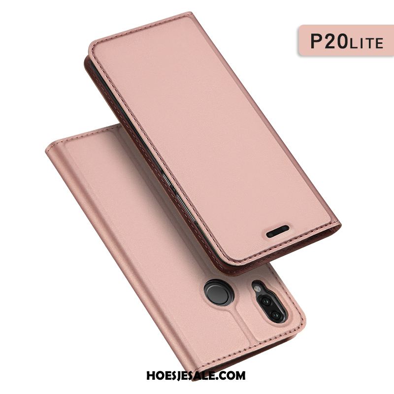 Huawei P20 Lite Hoesje Anti-fall Leren Etui Kaart Nieuw All Inclusive Kopen