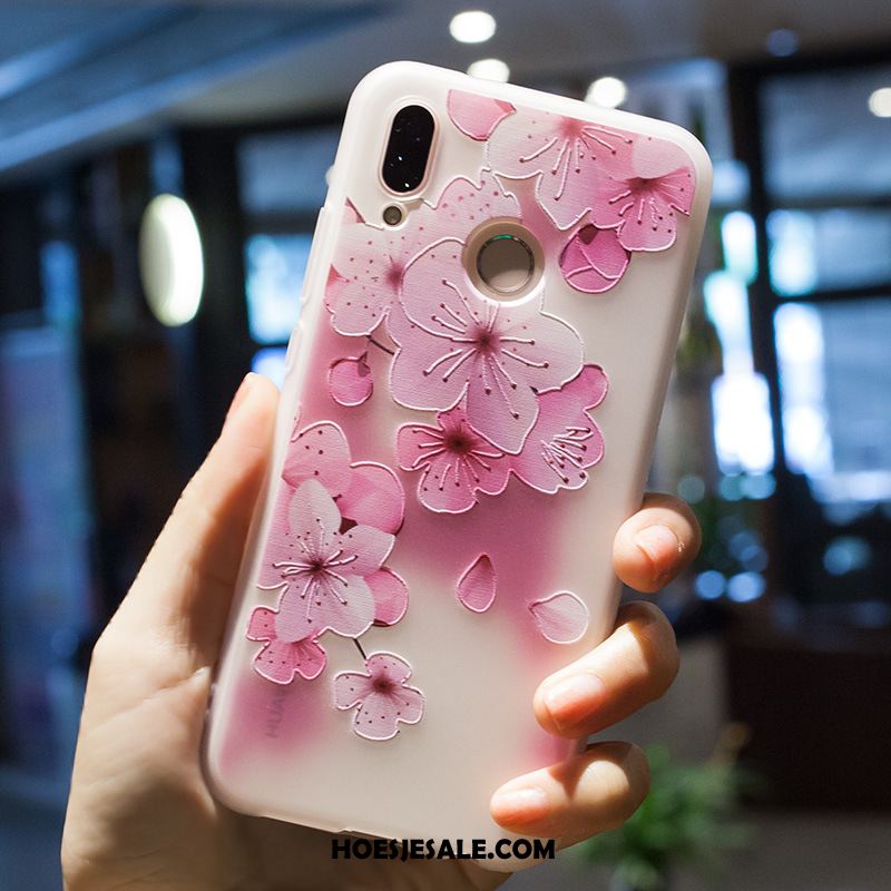 Huawei P20 Lite Hoesje Bescherming Roze Reliëf Geschilderd Scheppend Sale