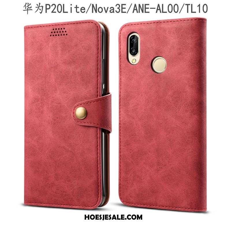 Huawei P20 Lite Hoesje Jeugd Hoes Folio Bescherming Grijs Korting