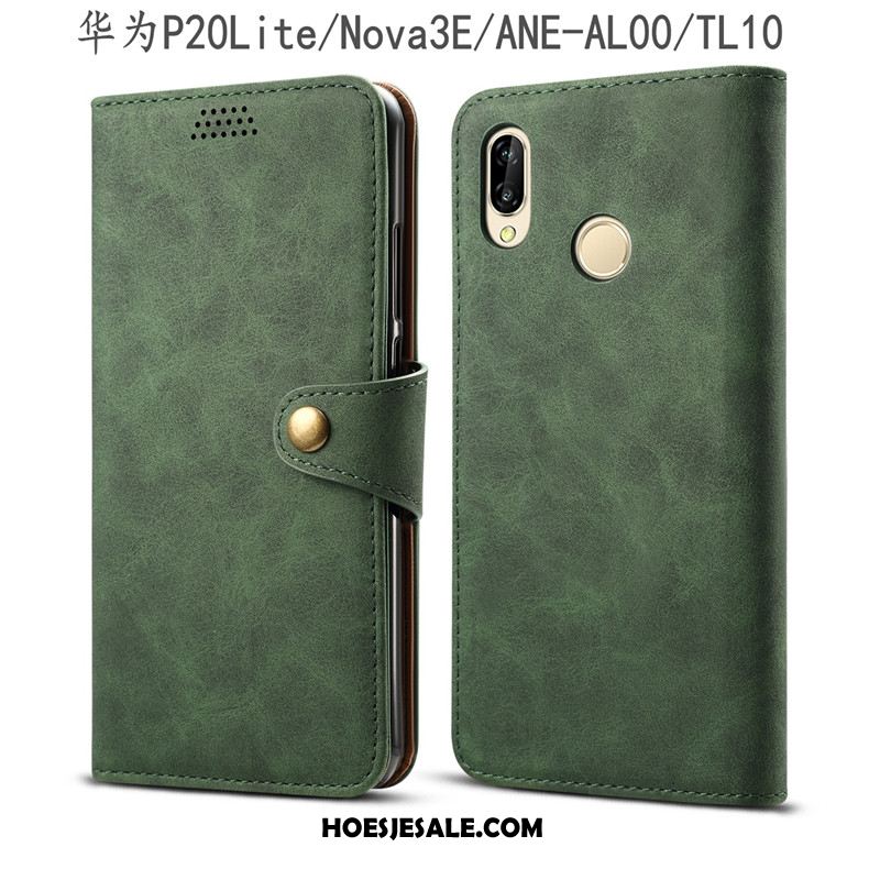 Huawei P20 Lite Hoesje Jeugd Hoes Folio Bescherming Grijs Korting