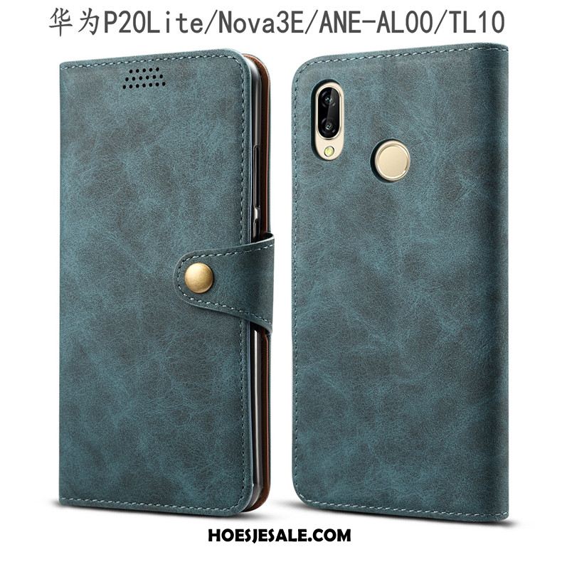 Huawei P20 Lite Hoesje Jeugd Hoes Folio Bescherming Grijs Korting