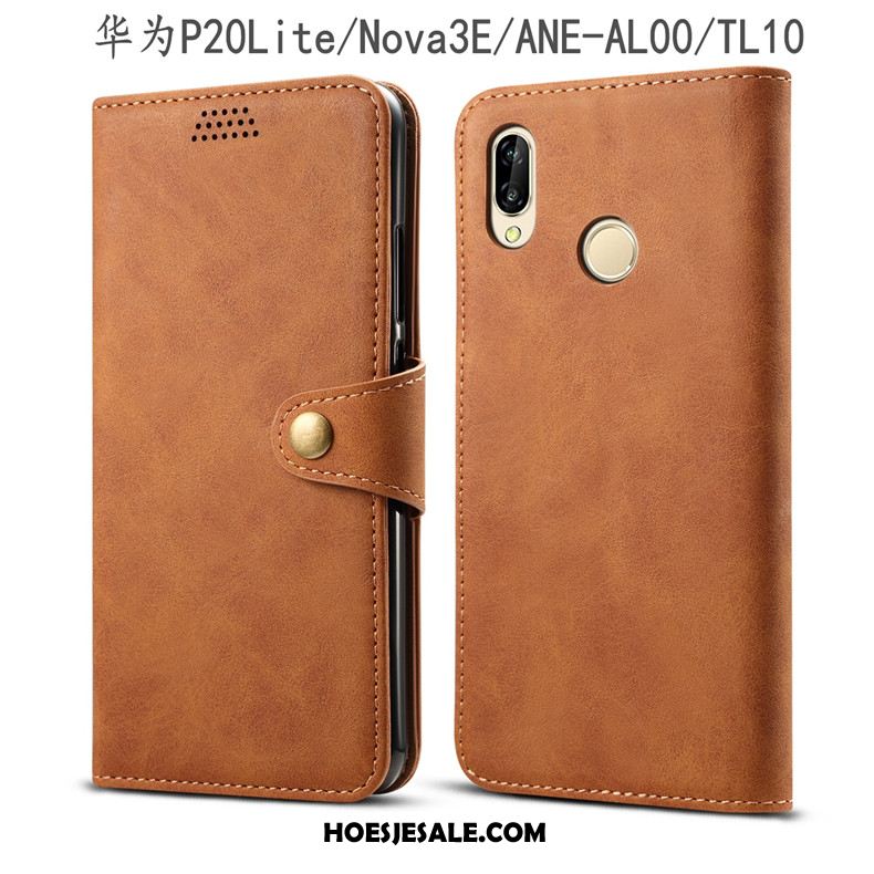 Huawei P20 Lite Hoesje Jeugd Leren Etui Bescherming Mobiele Telefoon Folio