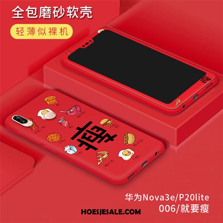 Huawei P20 Lite Hoesje Mobiele Telefoon Geel Zacht Tempereren Schrobben Goedkoop
