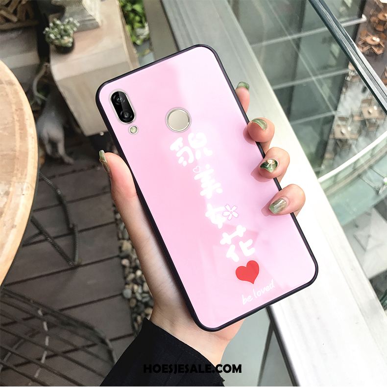 Huawei P20 Lite Hoesje Persoonlijk Glas Eenvoudige Siliconen Lovers Sale