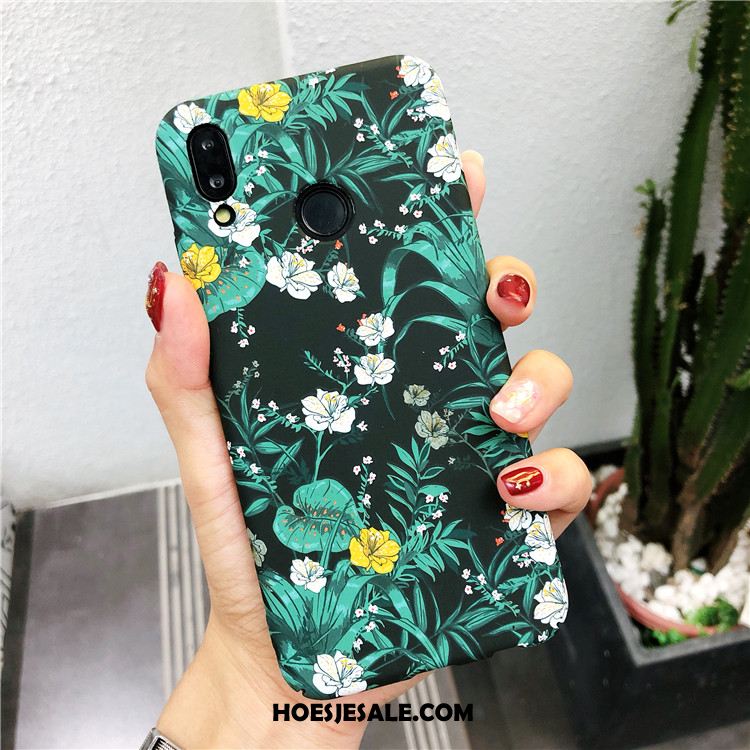 Huawei P20 Lite Hoesje Reliëf Mobiele Telefoon Bloemen Trend Schrobben Korting