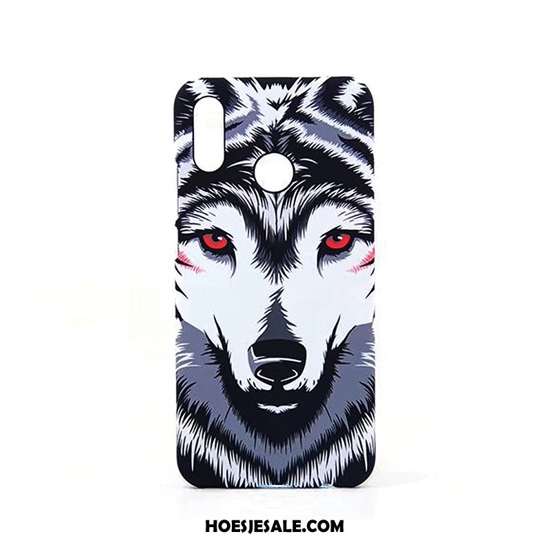 Huawei P20 Lite Hoesje Reliëf Purper Jeugd Hoes Mobiele Telefoon Goedkoop