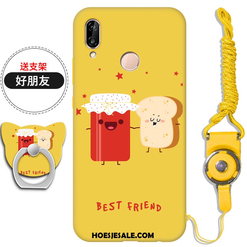 Huawei P20 Lite Hoesje Zacht Geel Mobiele Telefoon Hanger Anti-fall Aanbiedingen