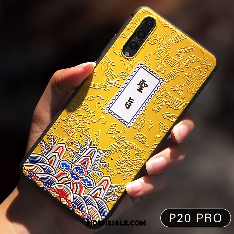 Huawei P20 Pro Hoesje Anti-fall Trend Mobiele Telefoon Persoonlijk Geel Online