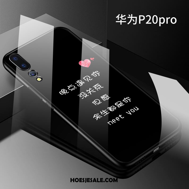 Huawei P20 Pro Hoesje Gehard Glas Nacht Roze Mobiele Telefoon Sale