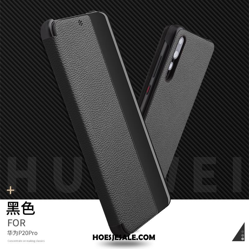 Huawei P20 Pro Hoesje Mobiele Telefoon Folio Hoes Anti-fall Zwart Online