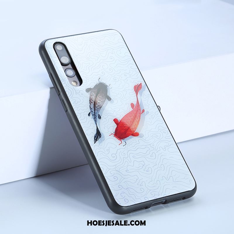 Huawei P20 Pro Hoesje Scheppend Blauw Anti-fall Hoes Glas Sale