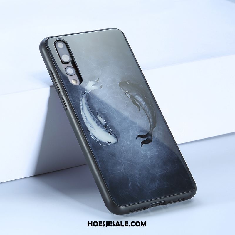 Huawei P20 Pro Hoesje Scheppend Blauw Anti-fall Hoes Glas Sale