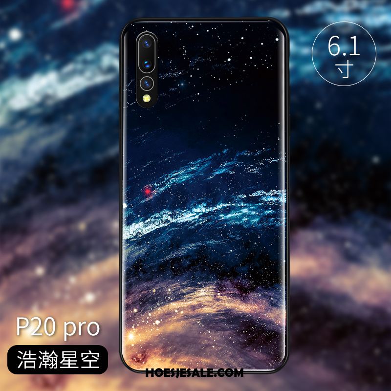 Huawei P20 Pro Hoesje Schrobben Purper Zacht Accessoires Persoonlijk