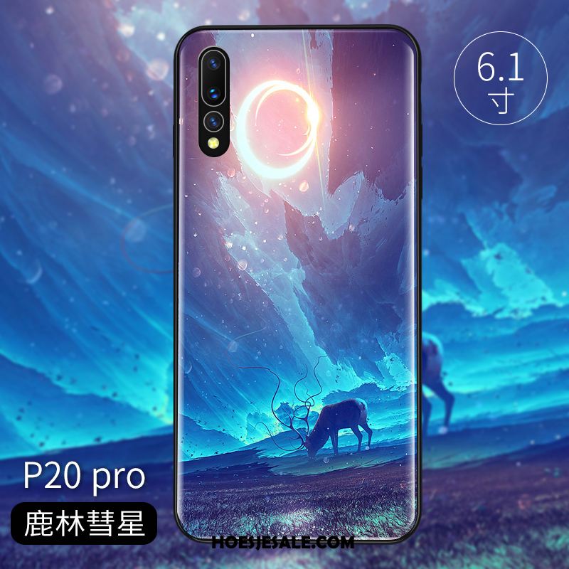 Huawei P20 Pro Hoesje Schrobben Purper Zacht Accessoires Persoonlijk