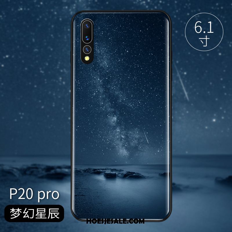 Huawei P20 Pro Hoesje Schrobben Purper Zacht Accessoires Persoonlijk