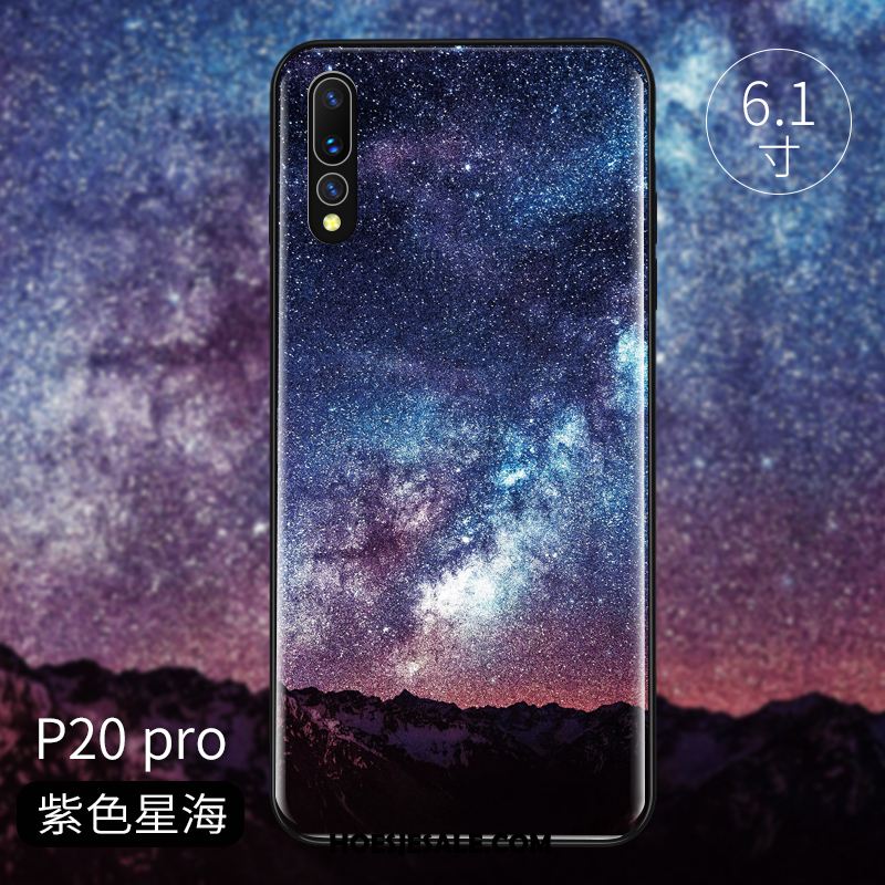 Huawei P20 Pro Hoesje Schrobben Purper Zacht Accessoires Persoonlijk