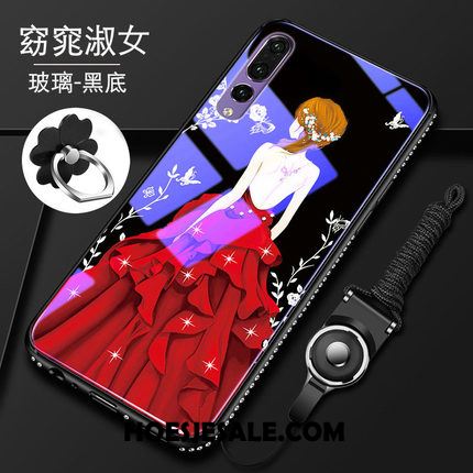 Huawei P20 Pro Hoesje Siliconen Rood All Inclusive Met Strass Hoes Korting
