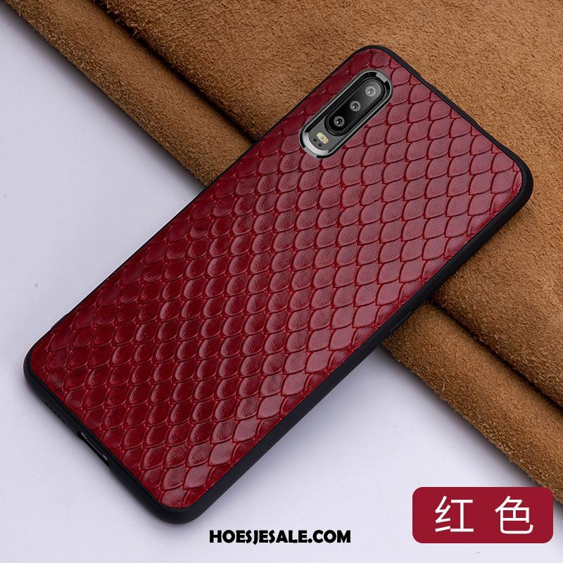 Huawei P30 Hoesje Anti-fall All Inclusive High End Leer Elegante Winkel