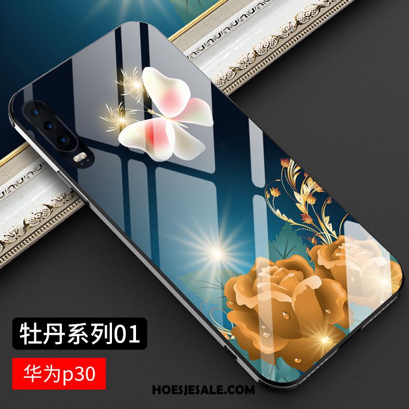 Huawei P30 Hoesje Blauw All Inclusive Mode Luxe Goud Kopen