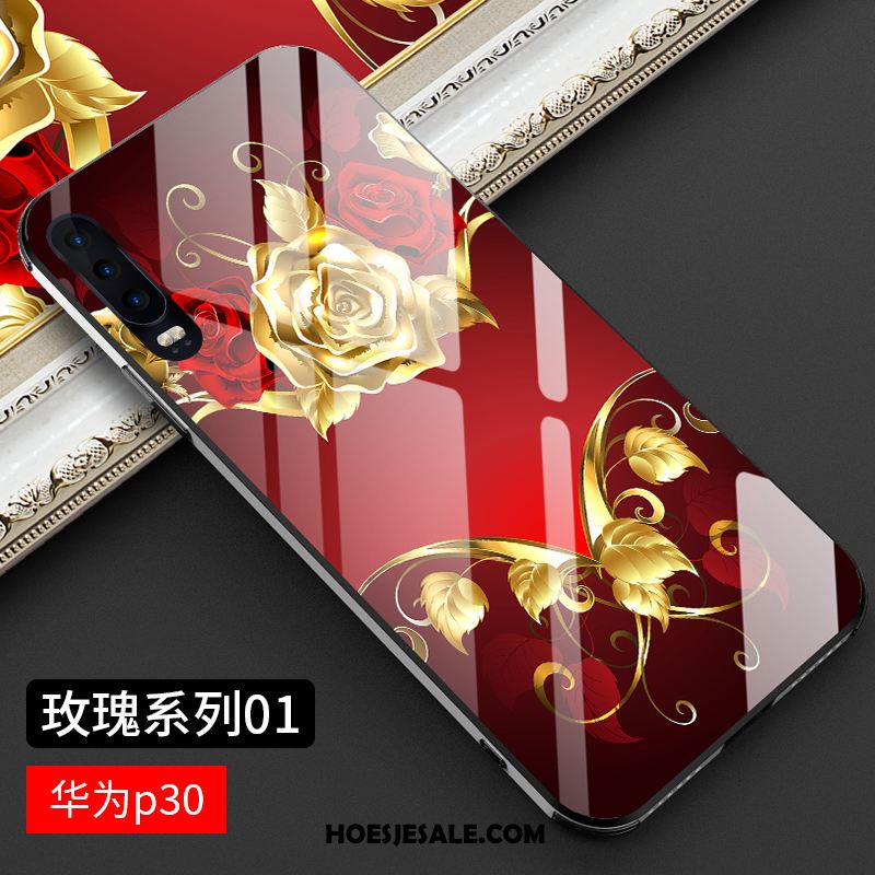 Huawei P30 Hoesje Blauw All Inclusive Mode Luxe Goud Kopen