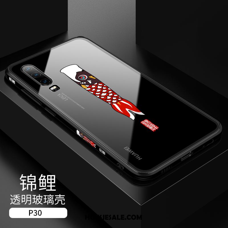 Huawei P30 Hoesje Doorzichtig Chinese Stijl Nieuw Glas Bescherming Sale