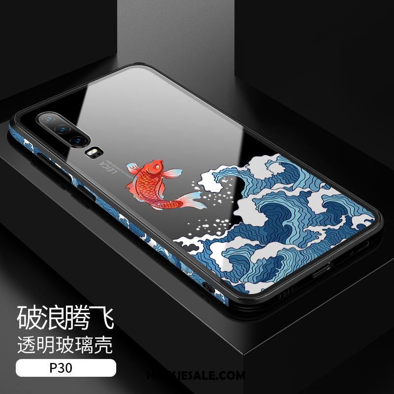 Huawei P30 Hoesje Doorzichtig Chinese Stijl Nieuw Glas Bescherming Sale