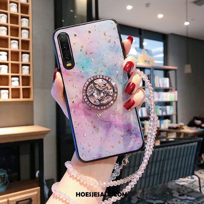 Huawei P30 Hoesje Eenvoudige Blauw Scheppend Luxe Zacht Kopen