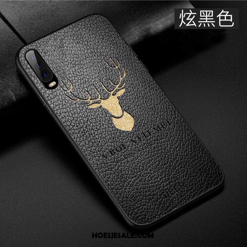 Huawei P30 Hoesje Eenvoudige Rood Mobiele Telefoon Wind Bescherming Goedkoop