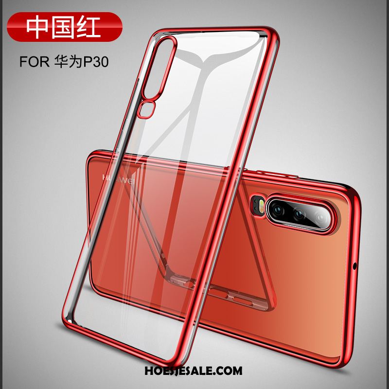 Huawei P30 Hoesje Glas Bescherming Mooie Wit Doorzichtig Goedkoop