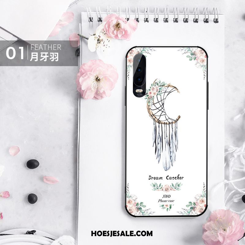 Huawei P30 Hoesje Glas Siliconen Trendy Merk Hoes Persoonlijk Aanbiedingen