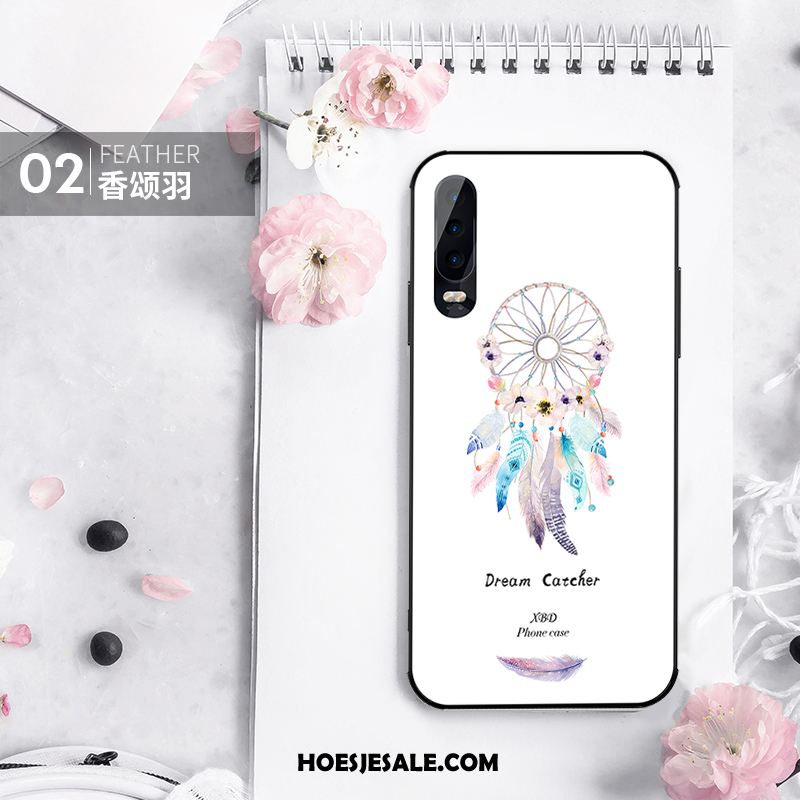 Huawei P30 Hoesje Glas Siliconen Trendy Merk Hoes Persoonlijk Aanbiedingen