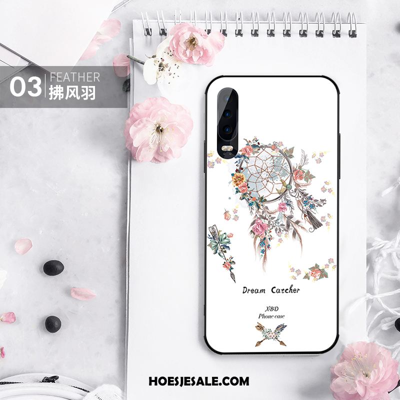 Huawei P30 Hoesje Glas Siliconen Trendy Merk Hoes Persoonlijk Aanbiedingen