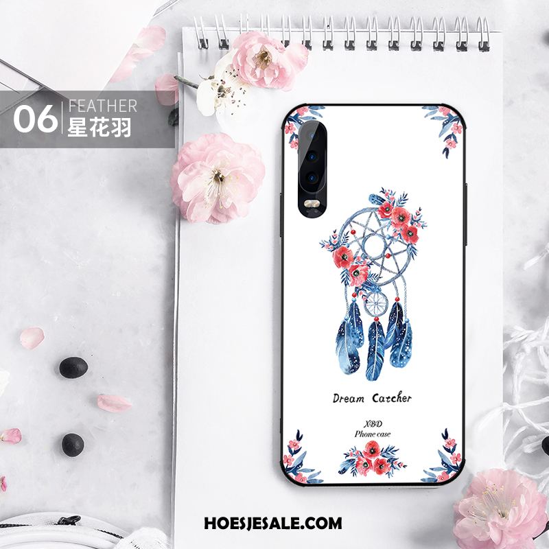 Huawei P30 Hoesje Glas Siliconen Trendy Merk Hoes Persoonlijk Aanbiedingen