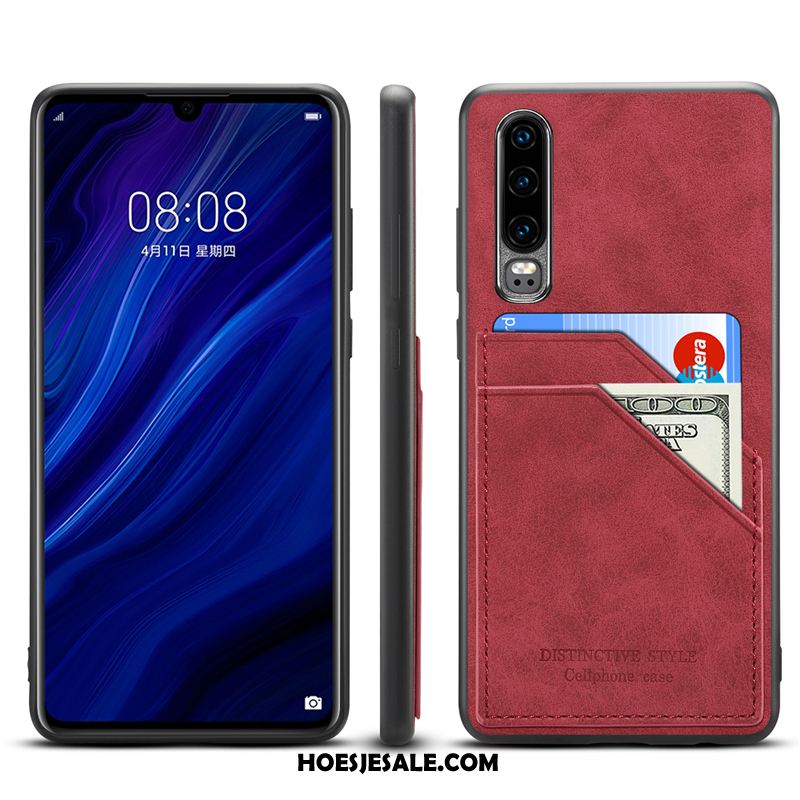 Huawei P30 Hoesje Hoes Echt Leer All Inclusive Bescherming Mobiele Telefoon Sale