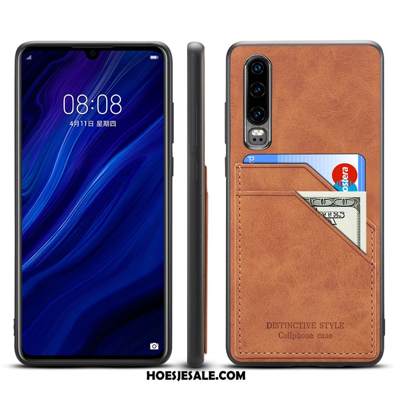 Huawei P30 Hoesje Hoes Echt Leer All Inclusive Bescherming Mobiele Telefoon Sale