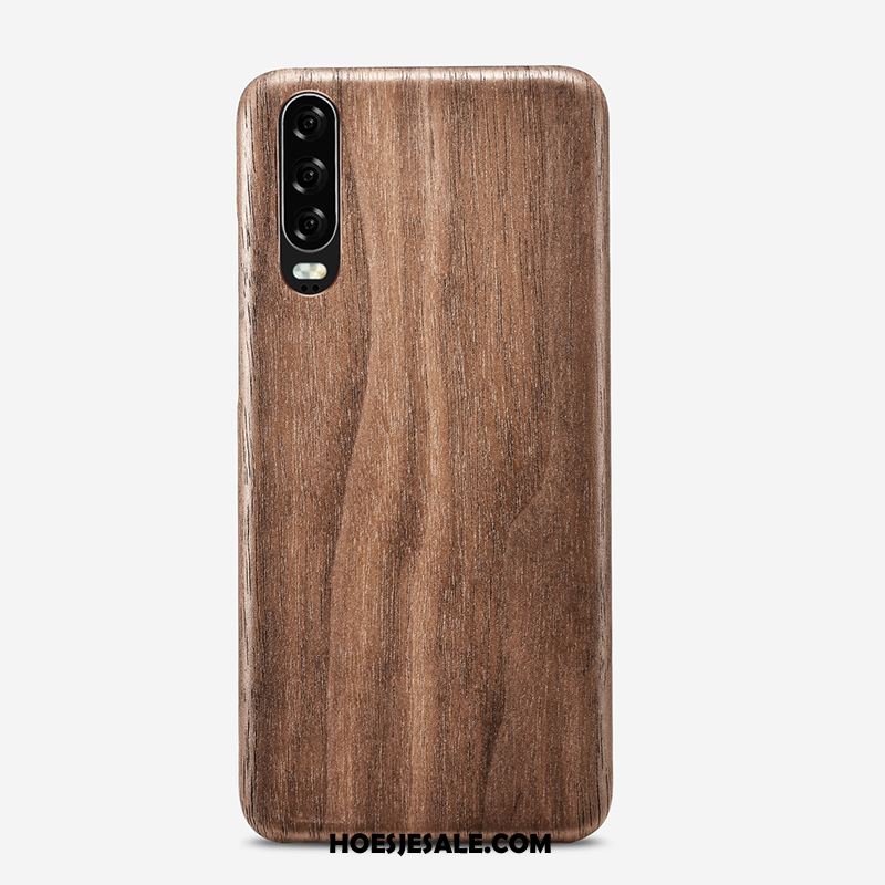 Huawei P30 Hoesje Hout Bloemen Persoonlijk Nieuw Hoes Goedkoop