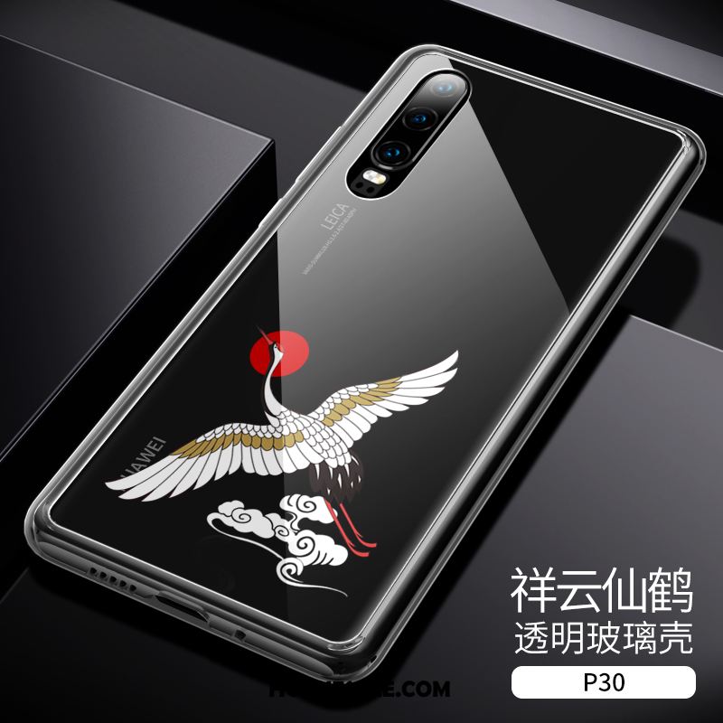 Huawei P30 Hoesje Mobiele Telefoon Doorzichtig Anti-fall Glas All Inclusive Kopen