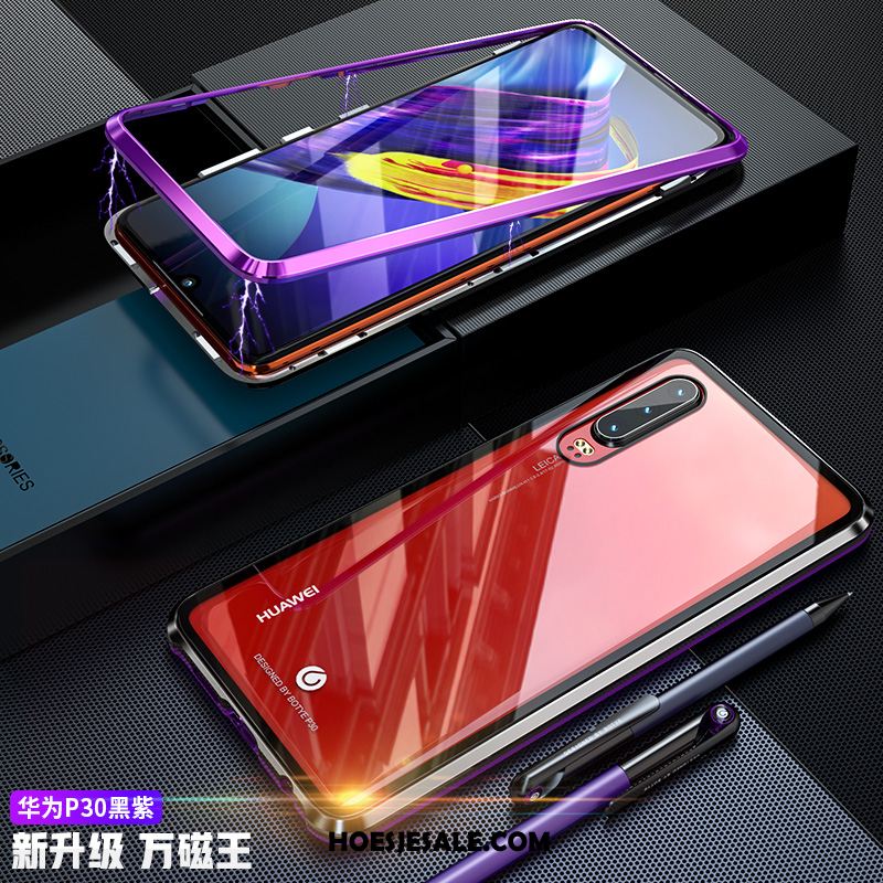 Huawei P30 Hoesje Net Red Dun Bescherming Glas Doorzichtig Sale