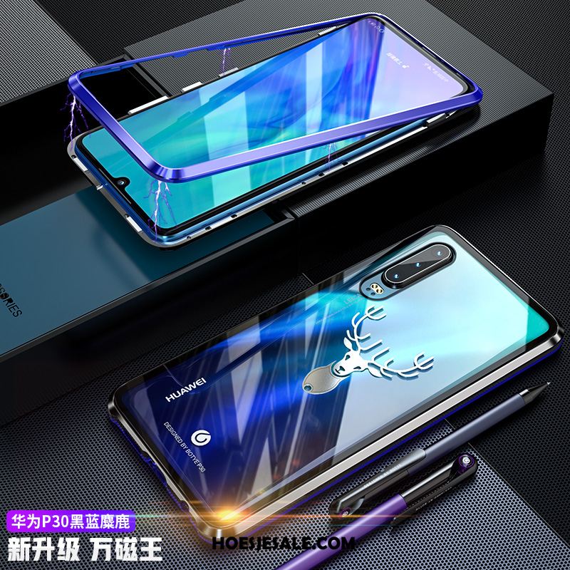 Huawei P30 Hoesje Net Red Dun Bescherming Glas Doorzichtig Sale