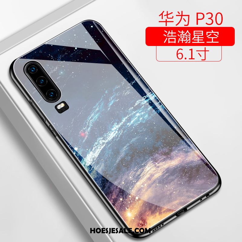 Huawei P30 Hoesje Purper All Inclusive Trendy Merk Siliconen Glas Korting