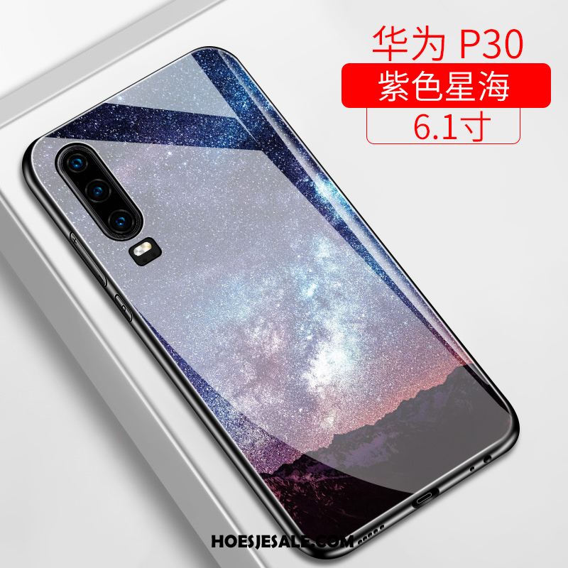 Huawei P30 Hoesje Purper All Inclusive Trendy Merk Siliconen Glas Korting