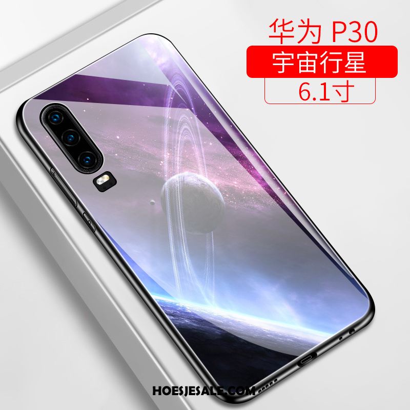 Huawei P30 Hoesje Purper All Inclusive Trendy Merk Siliconen Glas Korting
