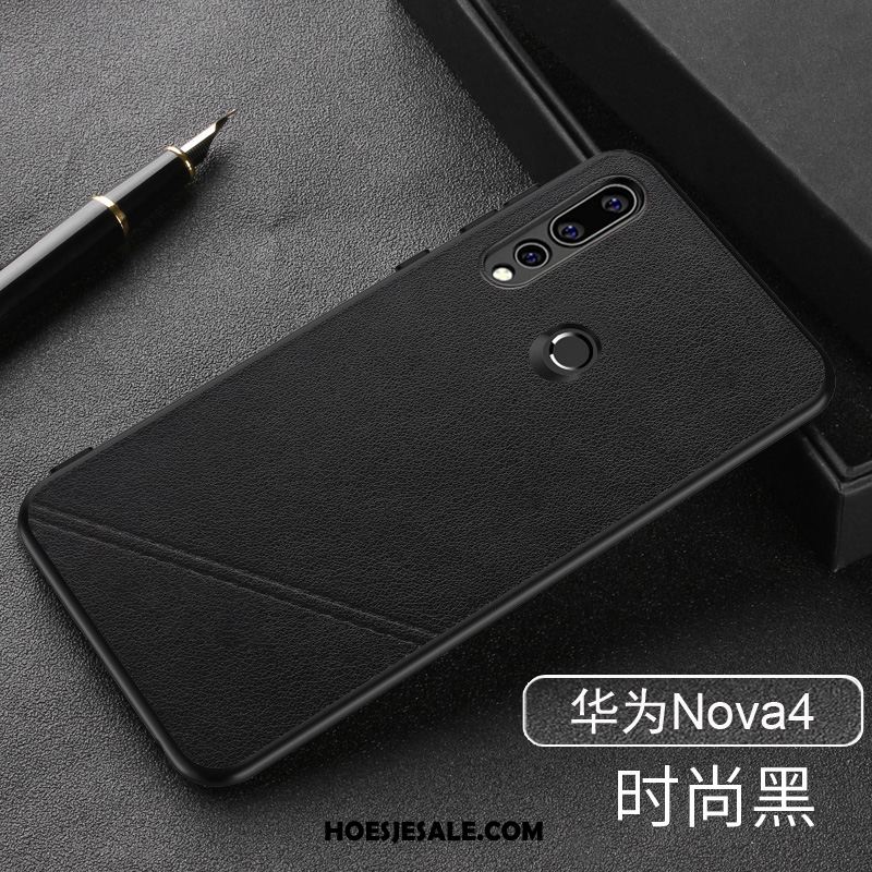 Huawei P30 Lite Hoesje All Inclusive Echt Leer Leren Etui Anti-fall Bedrijf Online