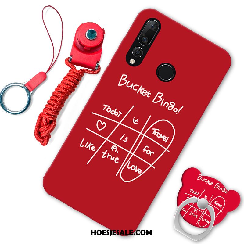 Huawei P30 Lite Hoesje Hanger Trend Schrobben All Inclusive Zwart Kopen